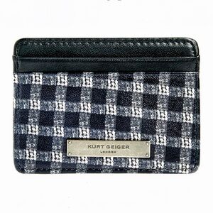 Kurt GeigerLondon Leather Surrey Charcoal Wallet/Card Holder Black/White NWOT